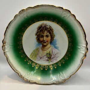 Blenheim China Germany Victorian Era Portrait of a Woman Bowl